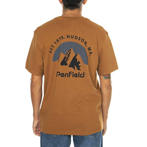 Arc Mountain Back Graphic SS T Rubber - Maglietta Girocollo Uomo Marrone PFD0280-A71  PENFIELD 