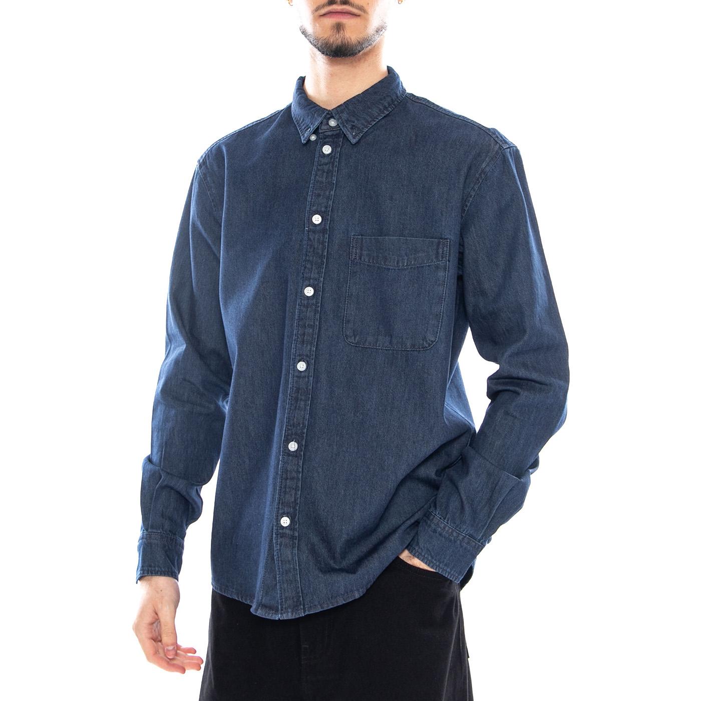 Orson Reg. Oxford York DNM Shirt NOOS - Camicia Uomo Blu 22036600 DARK BLUE DENIM ONLY & SONS 