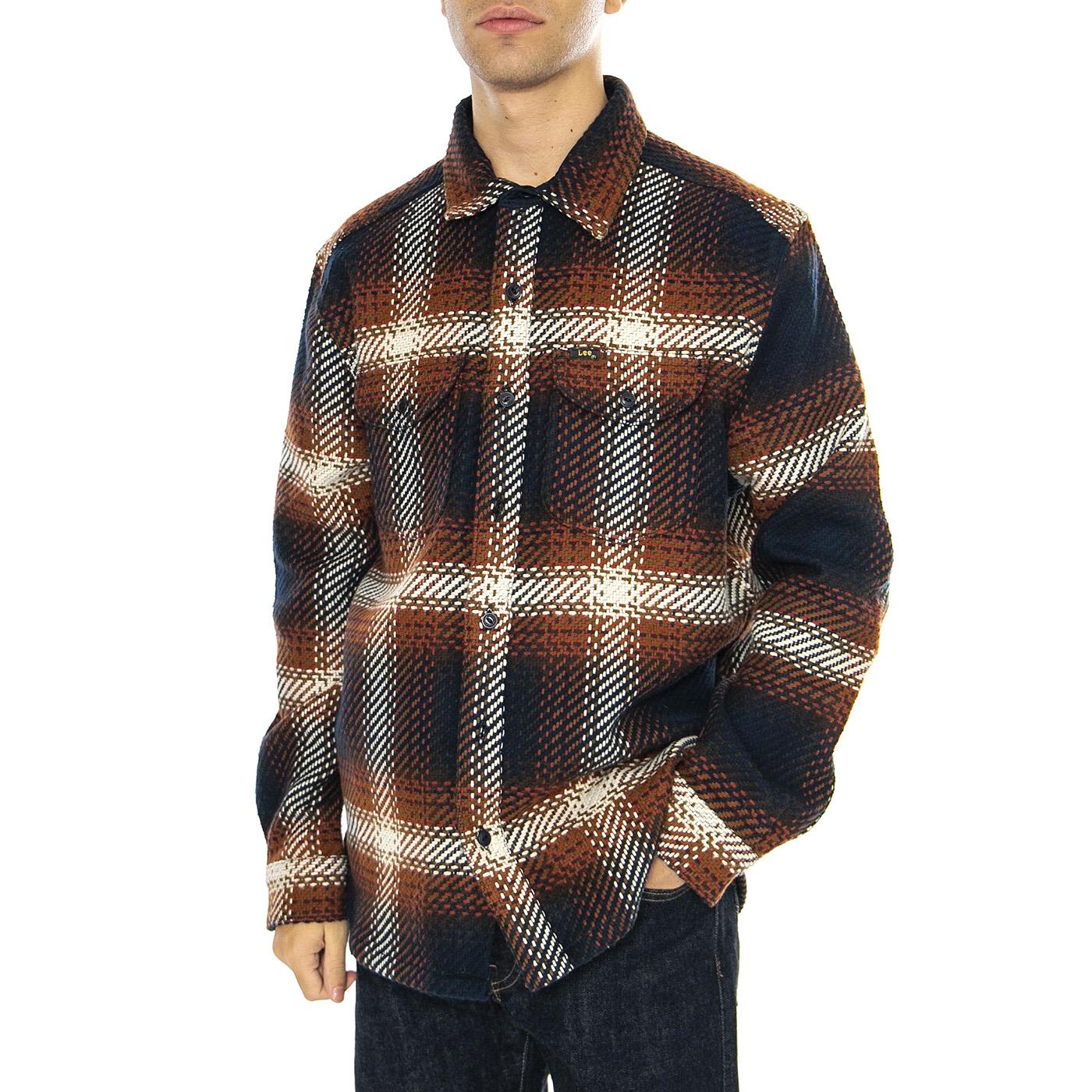 101 Workwear Shirt Navy - Camicia Uomo Multicolore 112355692-BLUE  LEE 