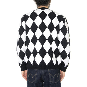 Go Avery Diamond Cardigan Jet Black / Multi - Cardigan Uomo Nero / Bianco M2RR21Z3382-JTMU  GUESS ORIGINALS 