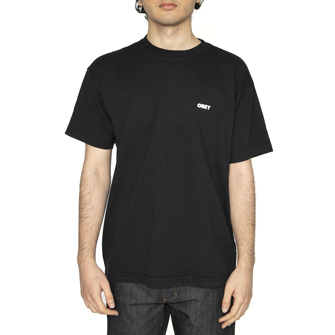 Obey Bold 3 Tee - Maglietta Girocollo Uomo Nera 166912888-JET  OBEY 