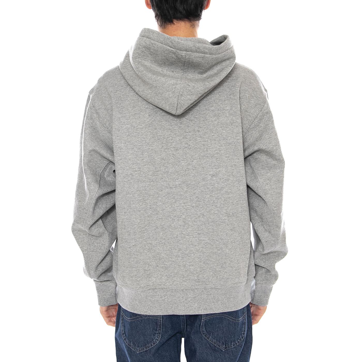 Hooded American Script Jacket Grey Heather - Felpa con Cappuccio Uomo Grigia I033063.V6XX  CARHARTT WIP 