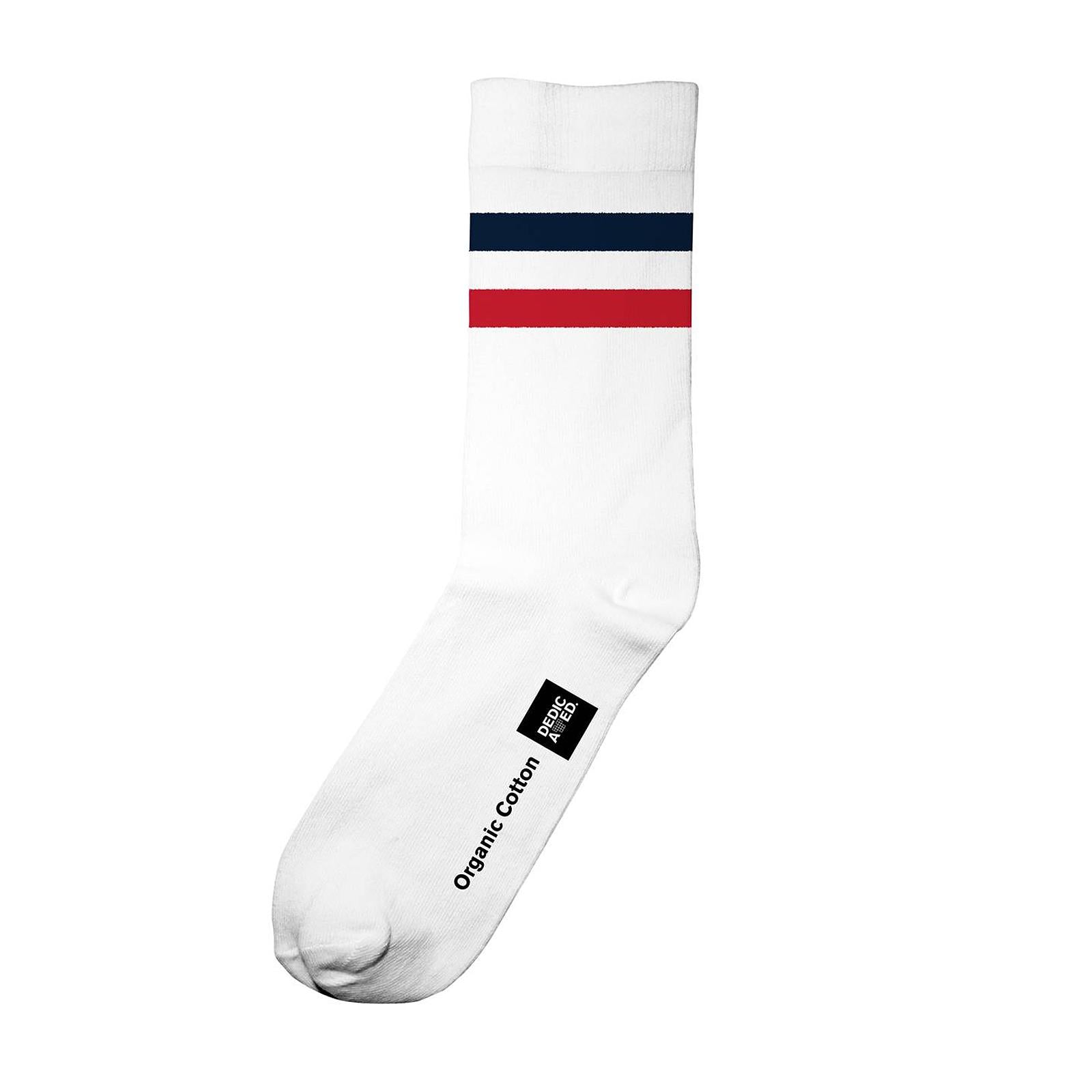 Socks Double Stripes White 15436  DEDICATED 