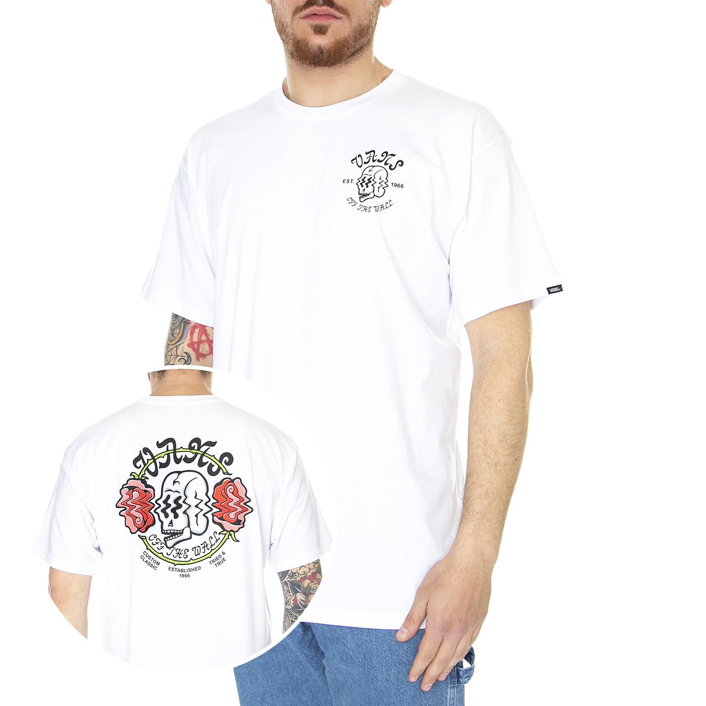 Shaken Skull SS Tee White - Maglietta Girocollo Uomo Bianca VN00003GWHT1  VANS 