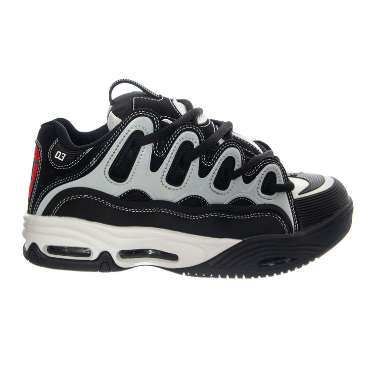 D3 2001 (25th) Footwear Black/White/Red - Scarpe Stringate Uomo Multicolore 1141 OS000146 OSIRIS 