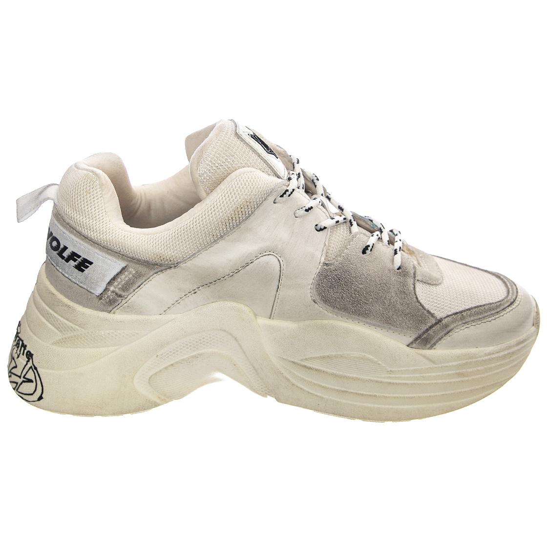 Titan - Scarpe Stringate Profilo Basso Uomo / Donna Bianche / White Graffiti 40 NWMTITAN-WHTGRAF  NAKED WOLFE 