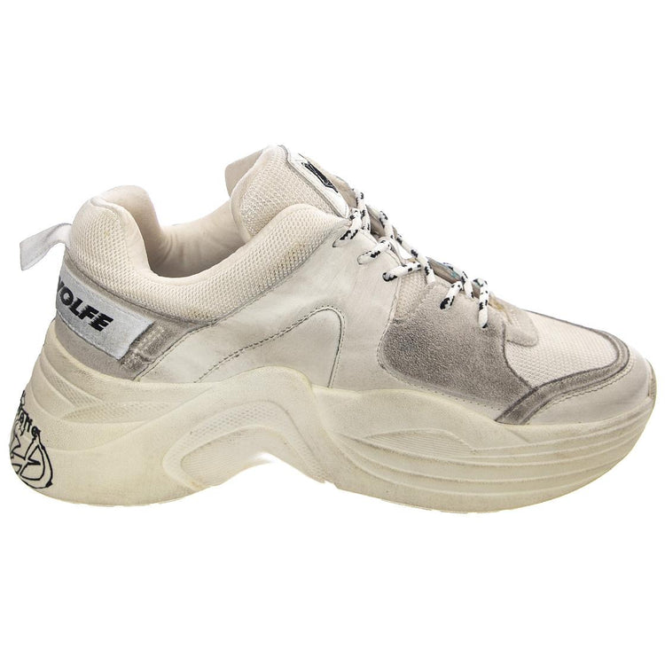 Titan - Scarpe Stringate Profilo Basso Uomo / Donna Bianche / White Graffiti 40 NWMTITAN-WHTGRAF  NAKED WOLFE 