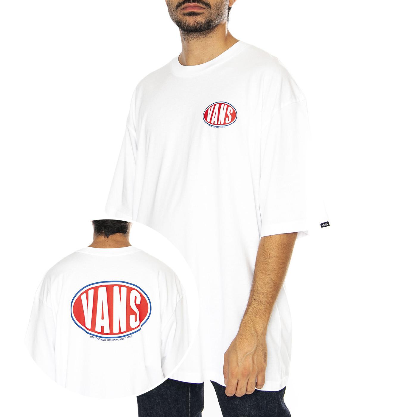 Spray On SS White Tee - Maglietta Girocollo Uomo Bianca VN000HKCWHT1  VANS 