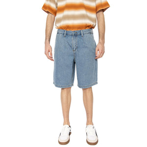 Authentic Chino Loose Pleated Denim Short Stonwash / Blue - Bermuda Uomo Blu VN000M2DCDX1  VANS 