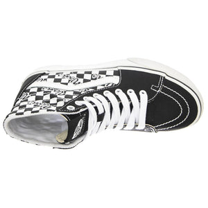 UA SK8-Hi Tapered Stackfo Black / White - Scarpe Stringate Profilo Alto Donna Nere / Checkerboard / Multicolore VN0A5JMK6BT1  VANS 