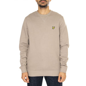 Brushed Back Crew Neck Sweatsh Heritage Taupe - Felpa Girocollo Uomo Beige ML1131V-X302  LYLE & SCOTT 