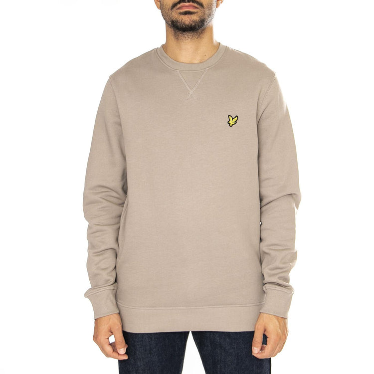Brushed Back Crew Neck Sweatsh Heritage Taupe - Felpa Girocollo Uomo Beige ML1131V-X302  LYLE & SCOTT 