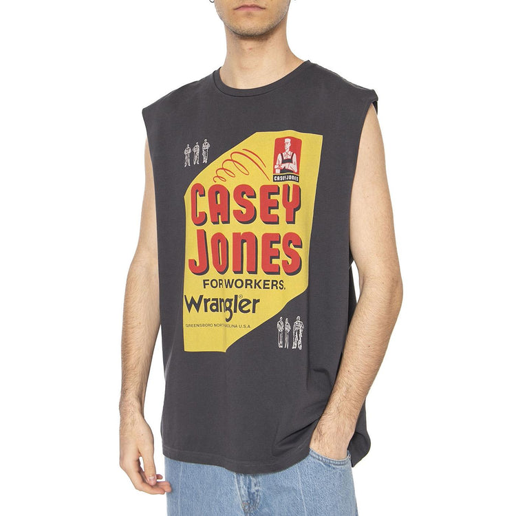 CJ Muscle Tank Faded Black - Canottan Uomo Nera 112362804  WRANGLER 