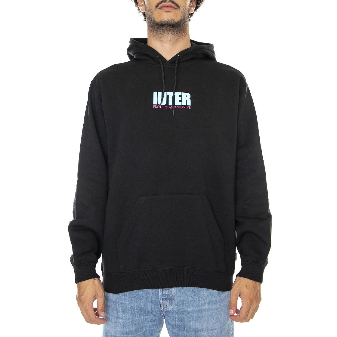 Stay Alive Hoodie Black - Felpa con Cappuccio Uomo Nera 22WISH35-BLACK  IUTER 