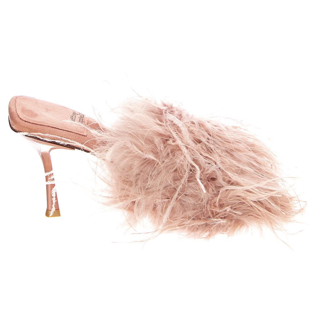 Chauffeur Blush Combo Faux Suede+Fur - Sandali Donna Rosa JCSJC-921-9-1-BLU  JEFFREY CAMPBELL 