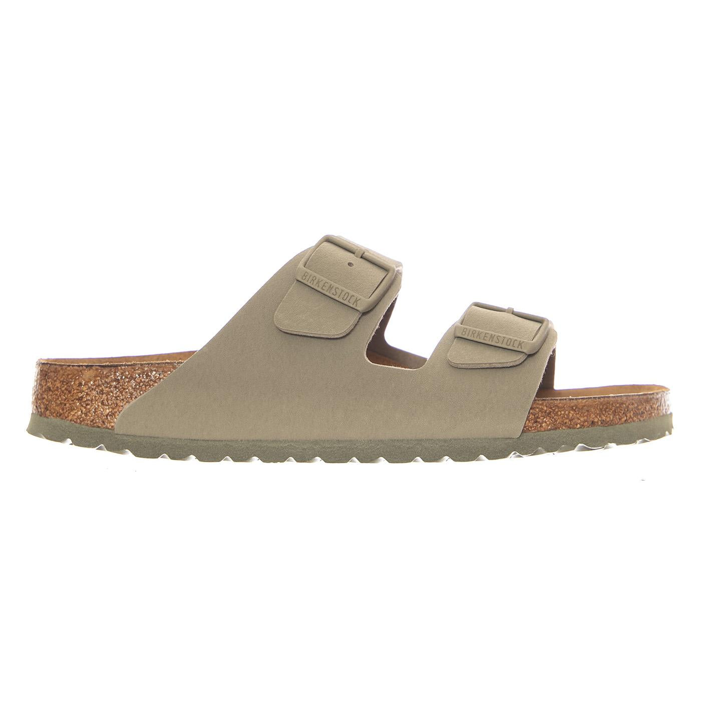 Arizona Birko Flor Narrow Fit Faded Khaki - Sandali Uomo Verdi 1027697 FKK BIRKENSTOCK 