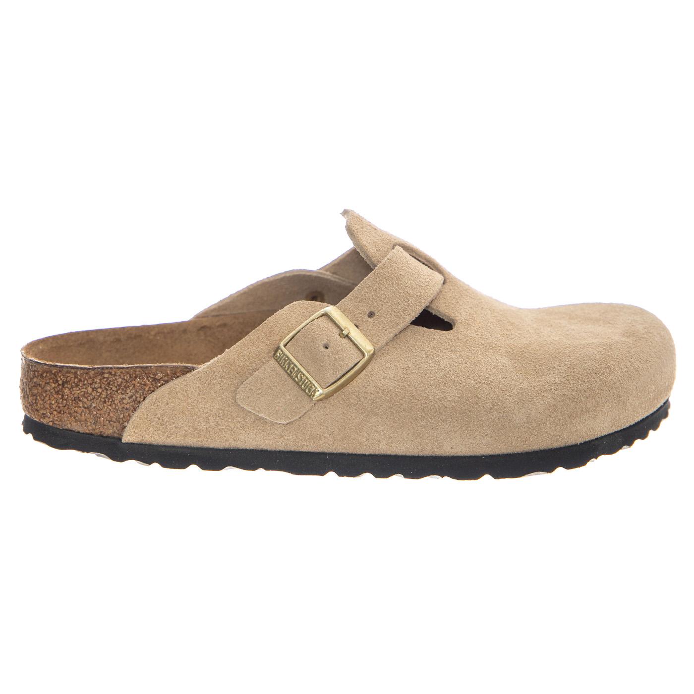 Boston - Suede Leather - Narrow Fit - Sandali Unisex Beige 1030883 SDL BIRKENSTOCK 