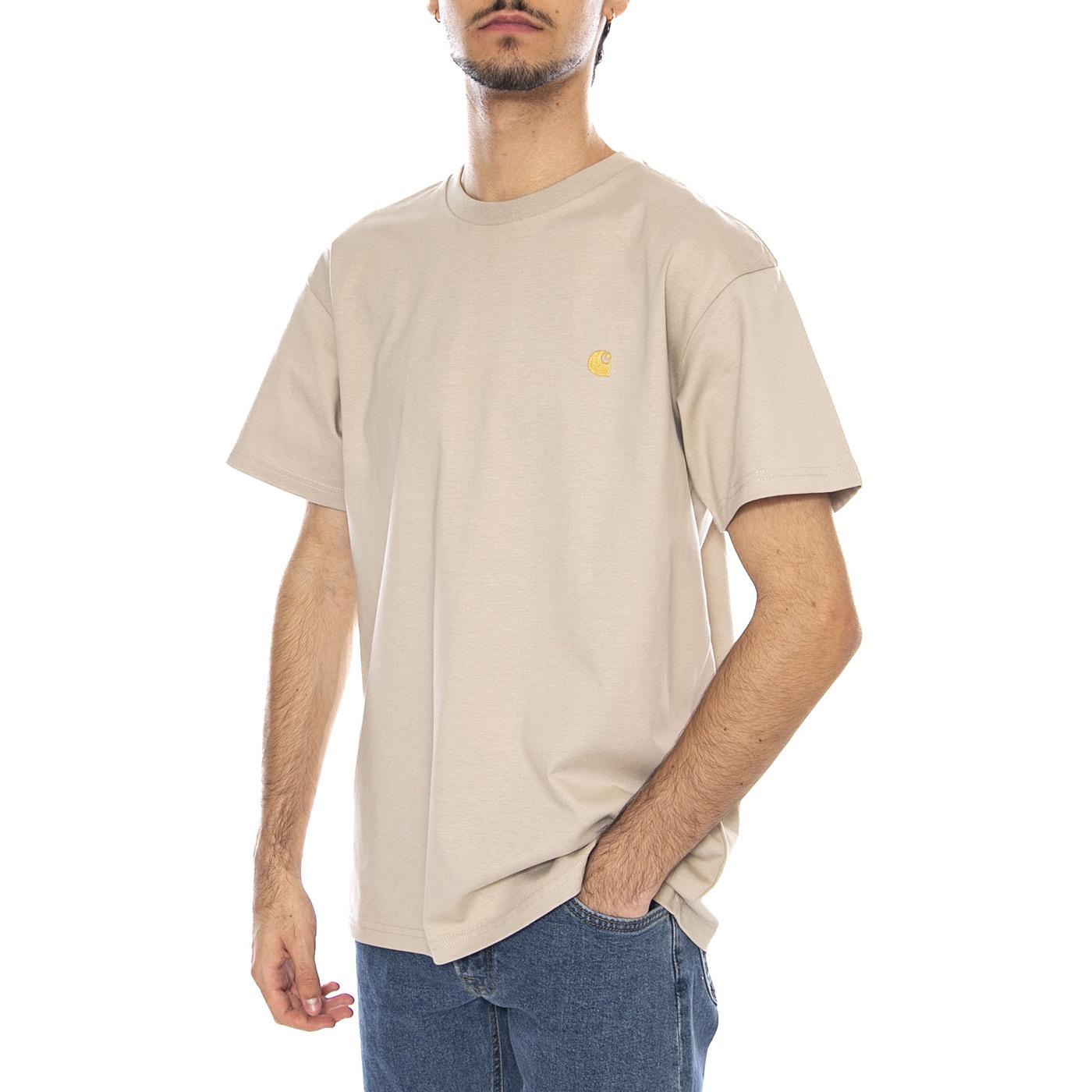 Maglietta Uomo Puro Cotone Casa Moda – Girocollo Manica Corta – Colore Beige, Taglia L