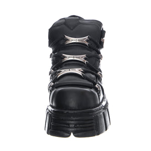 Itali106-C66 Shoes - Black - Scarpe Stringate Profilo Basso Donna Nere NRSM-106-C66  NEW ROCK 