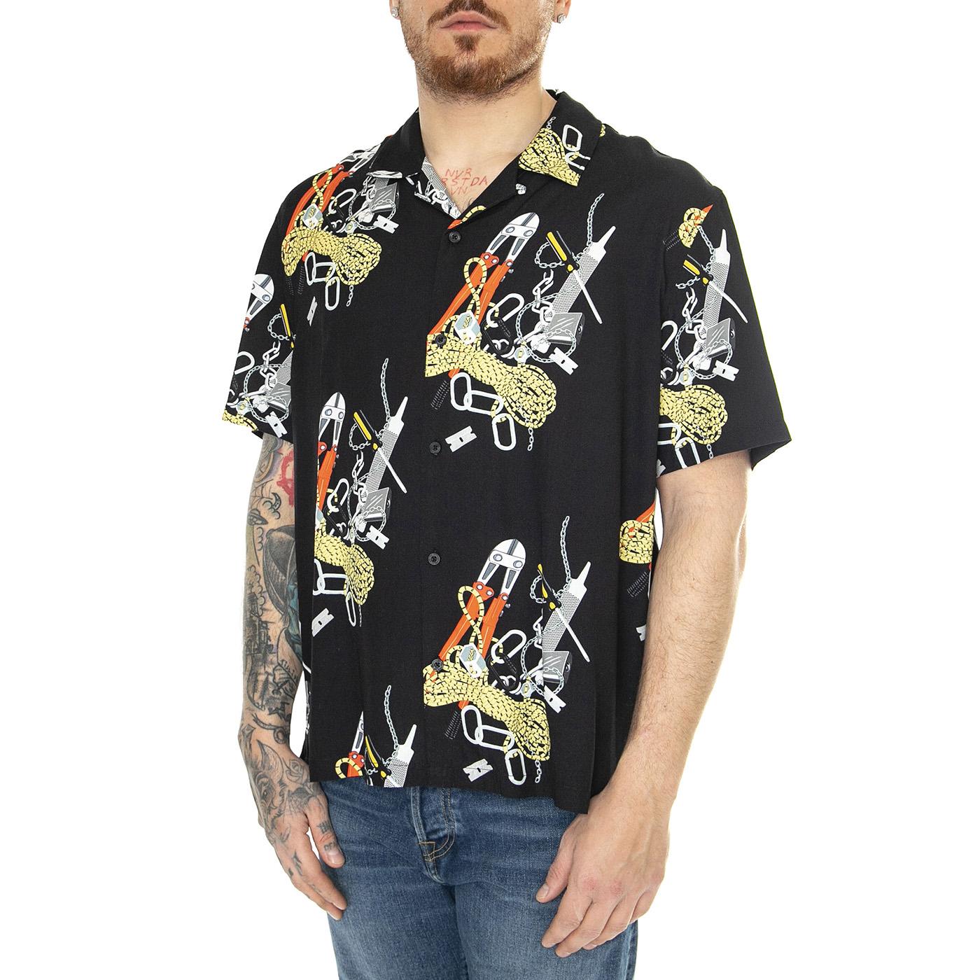 Skidrokyo S/S Resort Top Black - Camicia Maniche Corte Uomo Multicolore BU00201-BLACK  HUF 