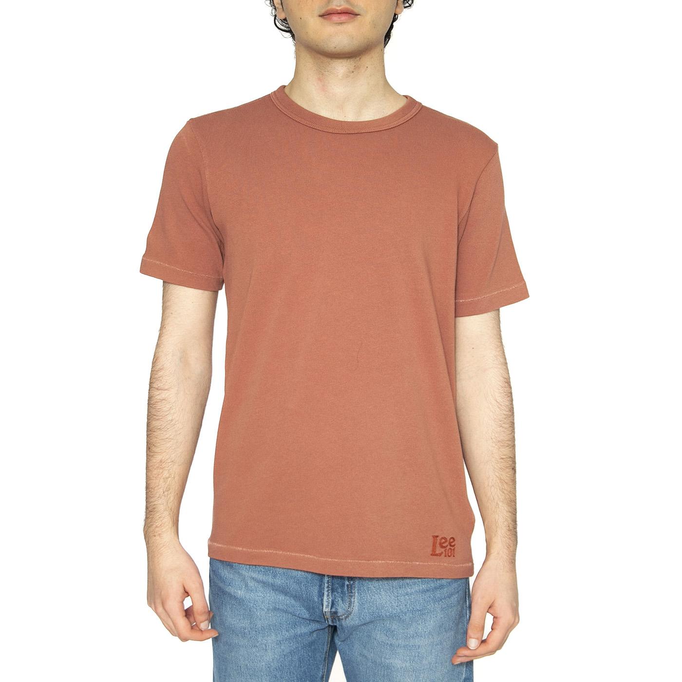 101 Core Tee Redwood - Maglietta Girocollo Uomo Rossa 112363863  LEE 