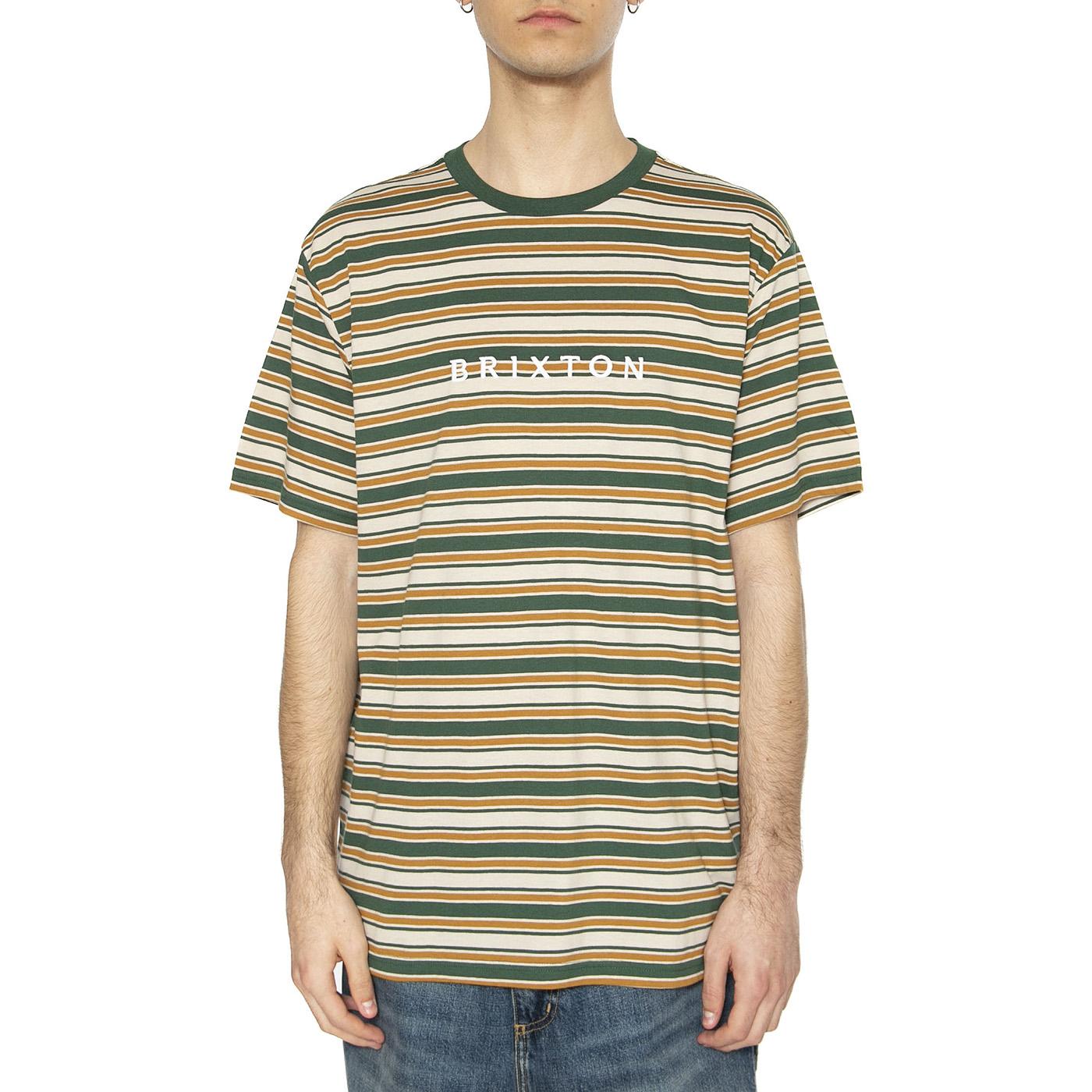 Hilt Alpha Line S/S Knit - Maglietta Girocollo Uomo Multicolore 02960-PNGBB . BRIXTON 