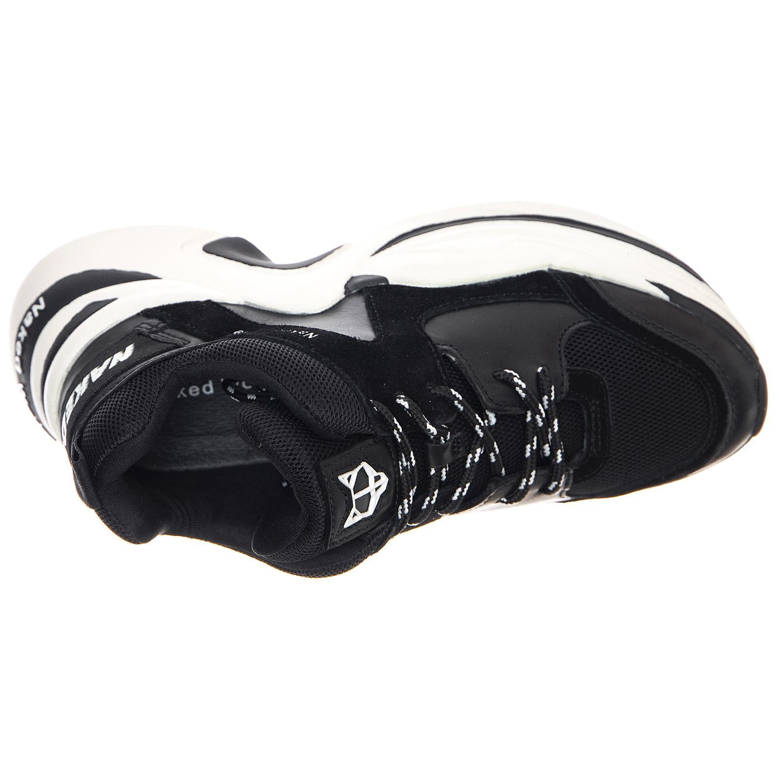 Track Sneakers - Black / White - Scarpe Basse Donna Nere NWSTRACK-BLKWHT  NAKED WOLFE 