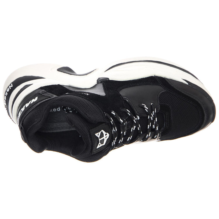 Track Sneakers - Black / White - Scarpe Basse Donna Nere NWSTRACK-BLKWHT  NAKED WOLFE 