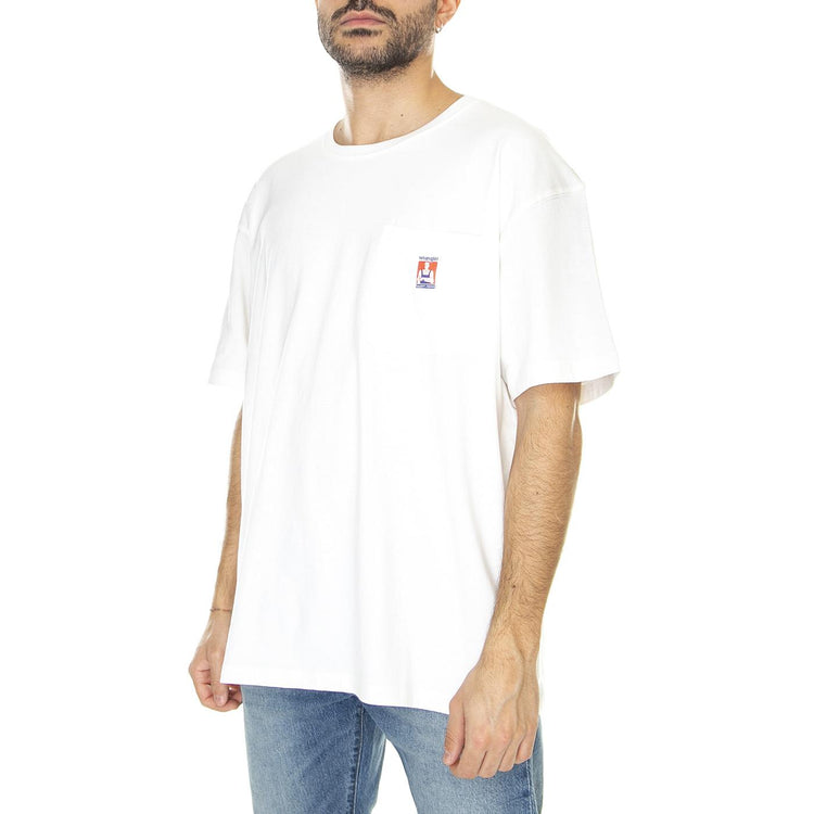 Casey Jones Pocket Tee White - Maglietta Girocollo Uomo Bianca W7A9EEW03  WRANGLER 