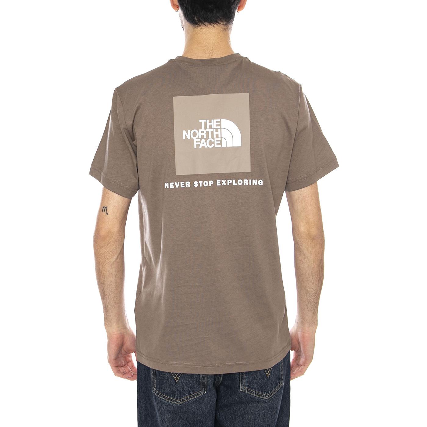 M SS Box NSE -- Maglietta Uomo Marrone NF0A87NP E1Q1 THE NORTH FACE 