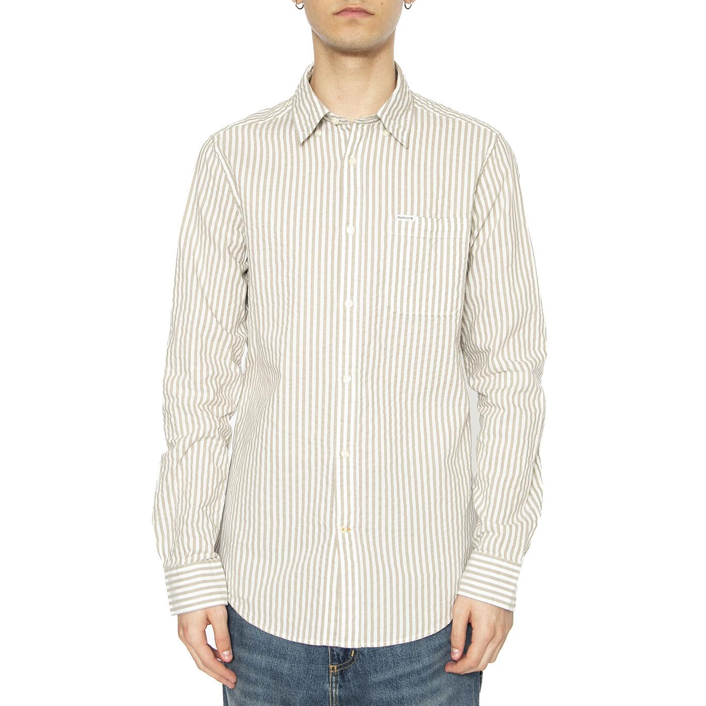 Cresswell Seersucker Shirt Stone - Camicia Uomo Multicolore MSH5577-STONE  BARBOUR 