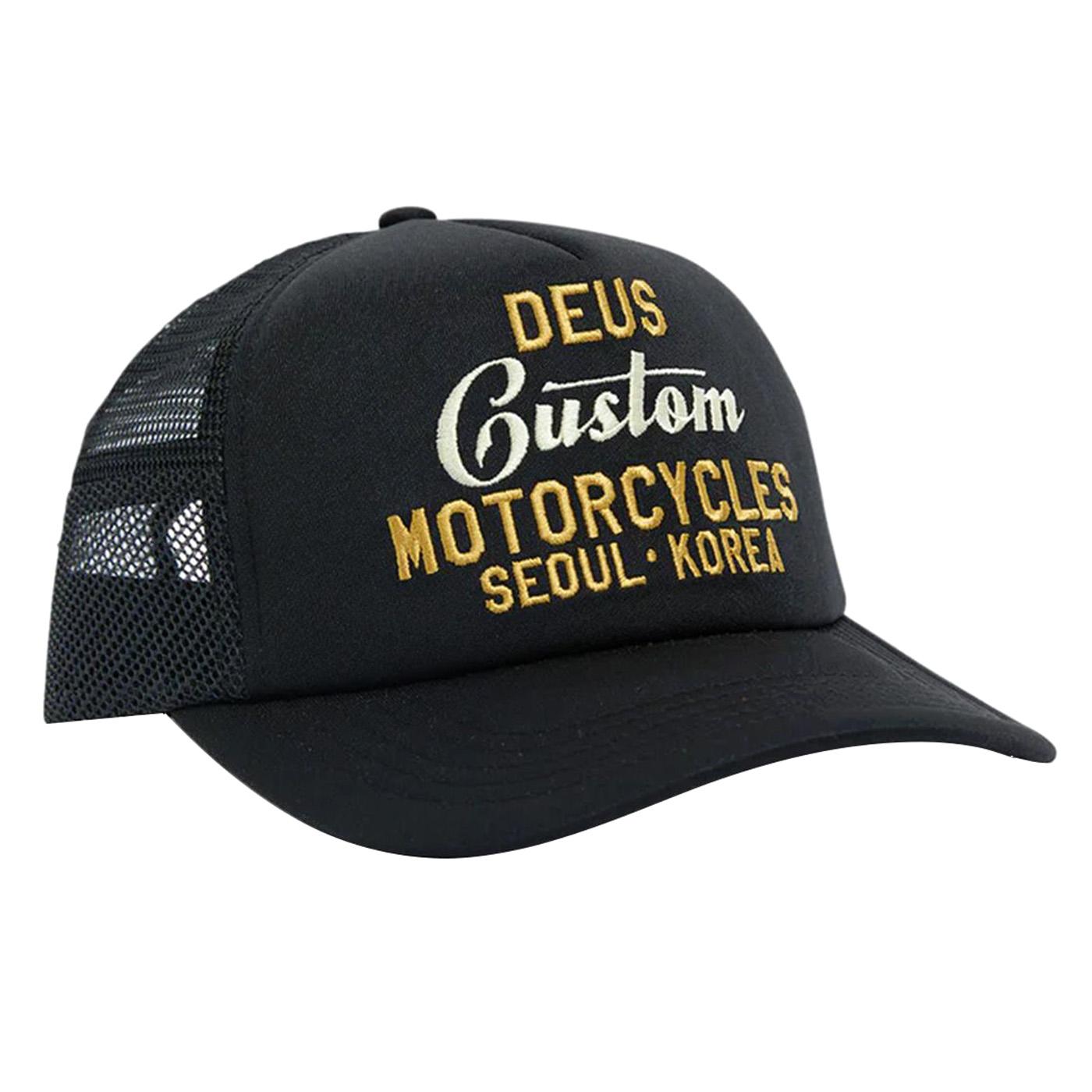 Kamli Trucker Black - Cappellino con Visiera Nero DMF247623  DEUS EX MACHINA 