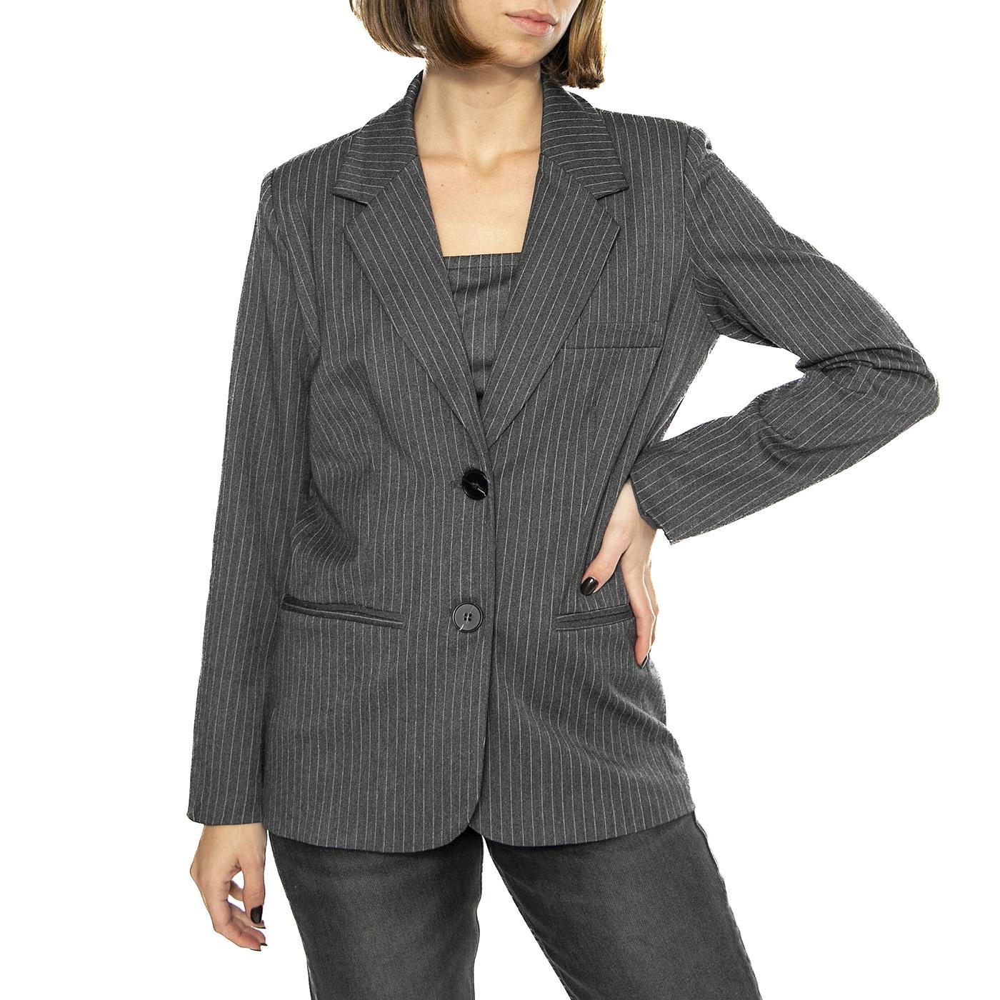 Blazer de traje raya diplomática gris - Giacca Donna Grigia 43W/11250  WILD PONY 
