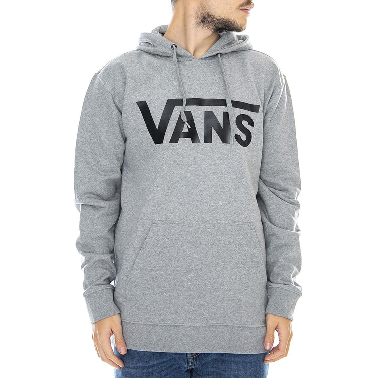 Mn Vans Classic Po H Cement Heatther / Black - Felpa con Cappuccio Uomo Grigia VN0A456BADY1  VANS 