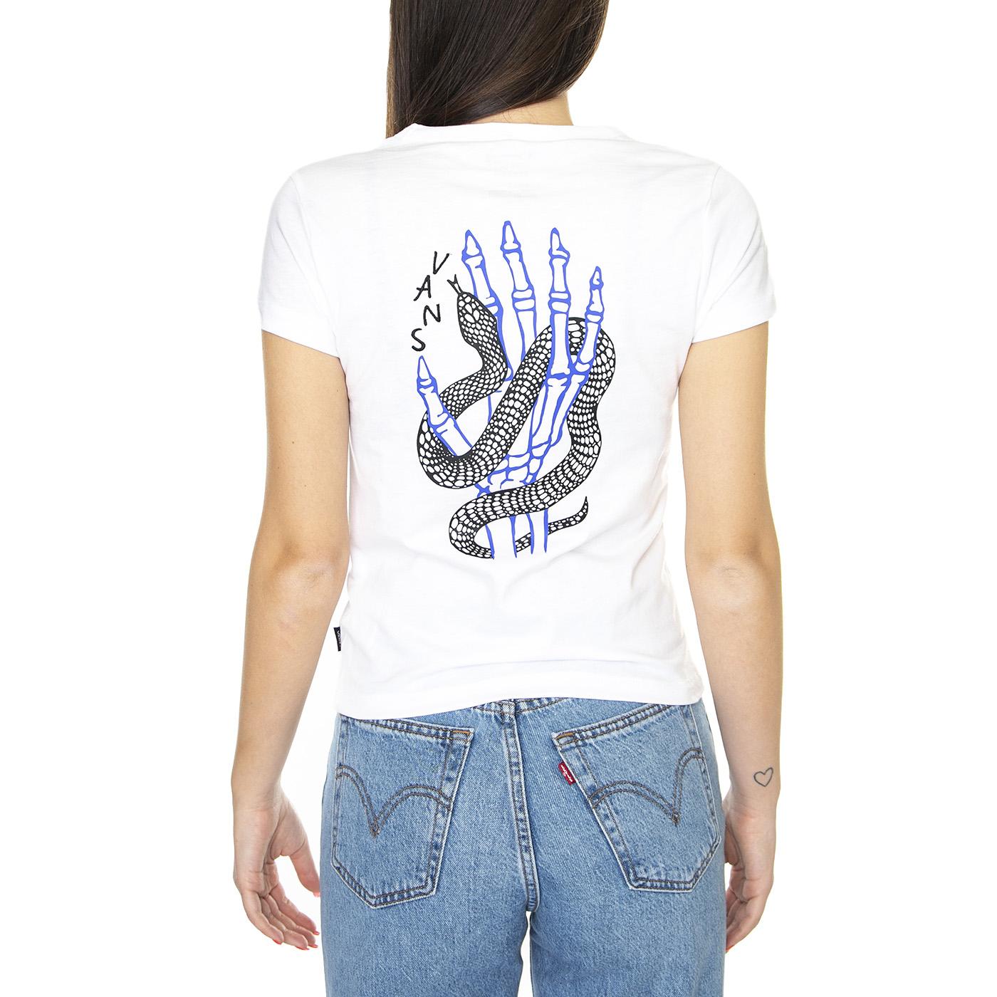 Breana Skate Mini Tee Geering White - Maglietta Girocollo Donna Bianca VN0007ANWHT1  VANS 