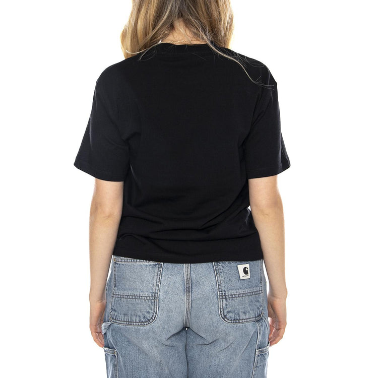 W Carhartt S/S Heart Patch T-Shirt - Nera - Maglietta Donna I032318_1V2_XX . CARHARTT WIP 