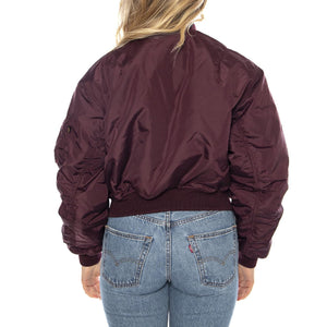 MA-1 Cropped Bomber -- Giacca Donna Dark Cherry Bordeaux F258010 608 ALPHA INDUSTRIES 