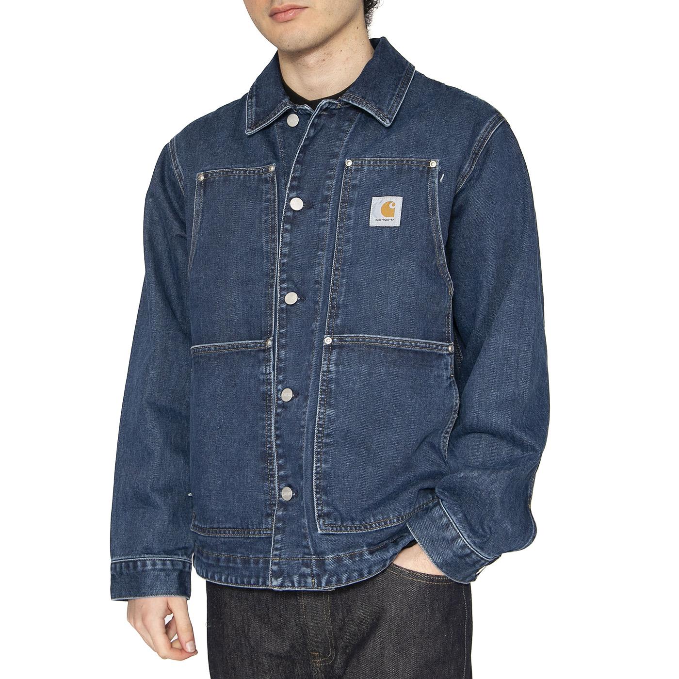 OG Double Front Jacket Blue - Giacca Denim Jeans Uomo Blu I034866.0106  CARHARTT WIP 