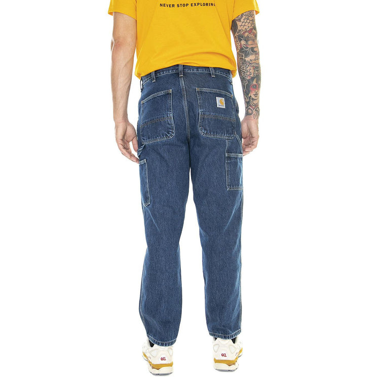 Single Knee Pant Blue /stone washed - Pantaloni Uomo Blu I032024.0106  CARHARTT WIP 