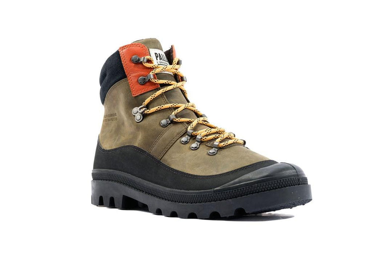 Pallabrousse Hkr Wp + Olive Night - Scarpe Stringate Profilo Alto Uomo Verdi PAS08840-325-M  PALLADIUM 