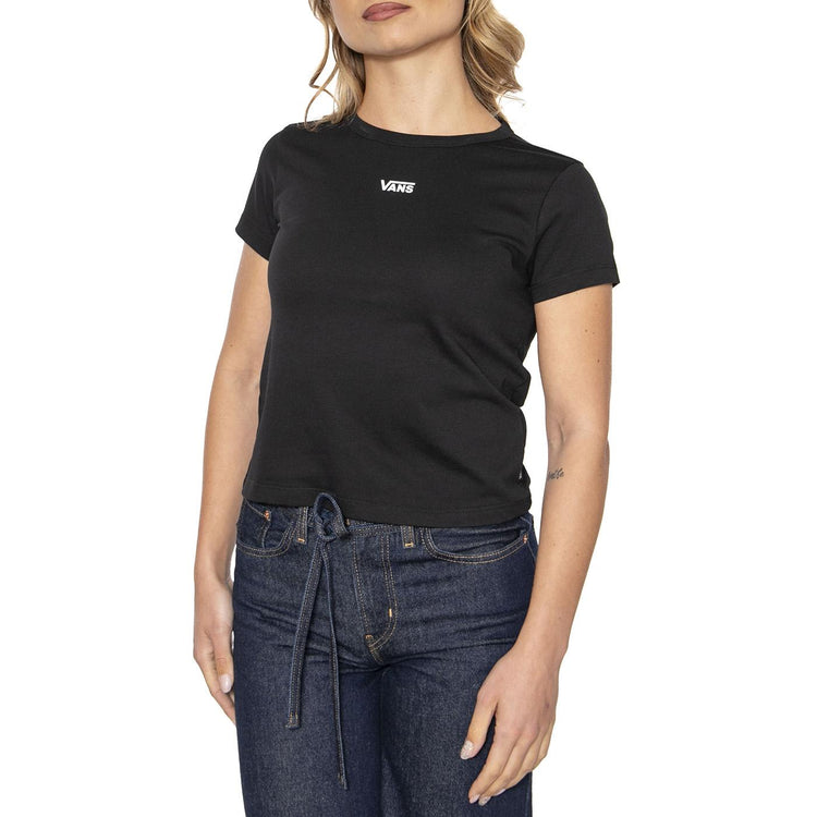 Basic Mini SS Black - Maglietta Girocollo Donna Nera VN000JDQBLK1  VANS 