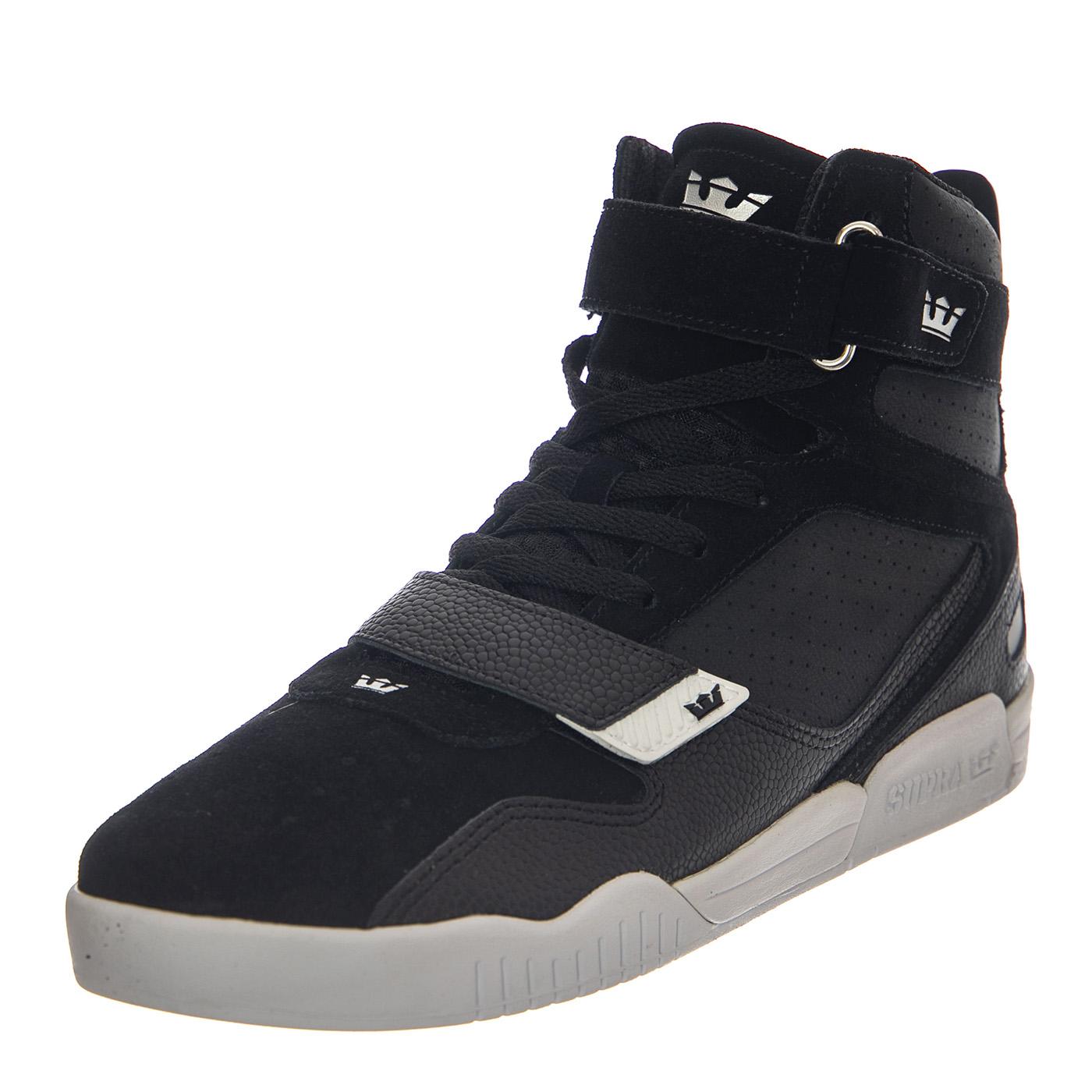Breaker Black/ Silver / White - Scarpe Collo Alto Uomo Nere BREAKER Black/Silver-White  SUPRA 