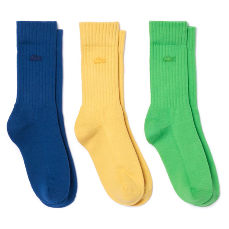 Calze IPN Blu / Yellow / Green Socks - Set da Tre Paia di Calzini Blu / Gialli / Verdi RA6868-IPN  LACOSTE 