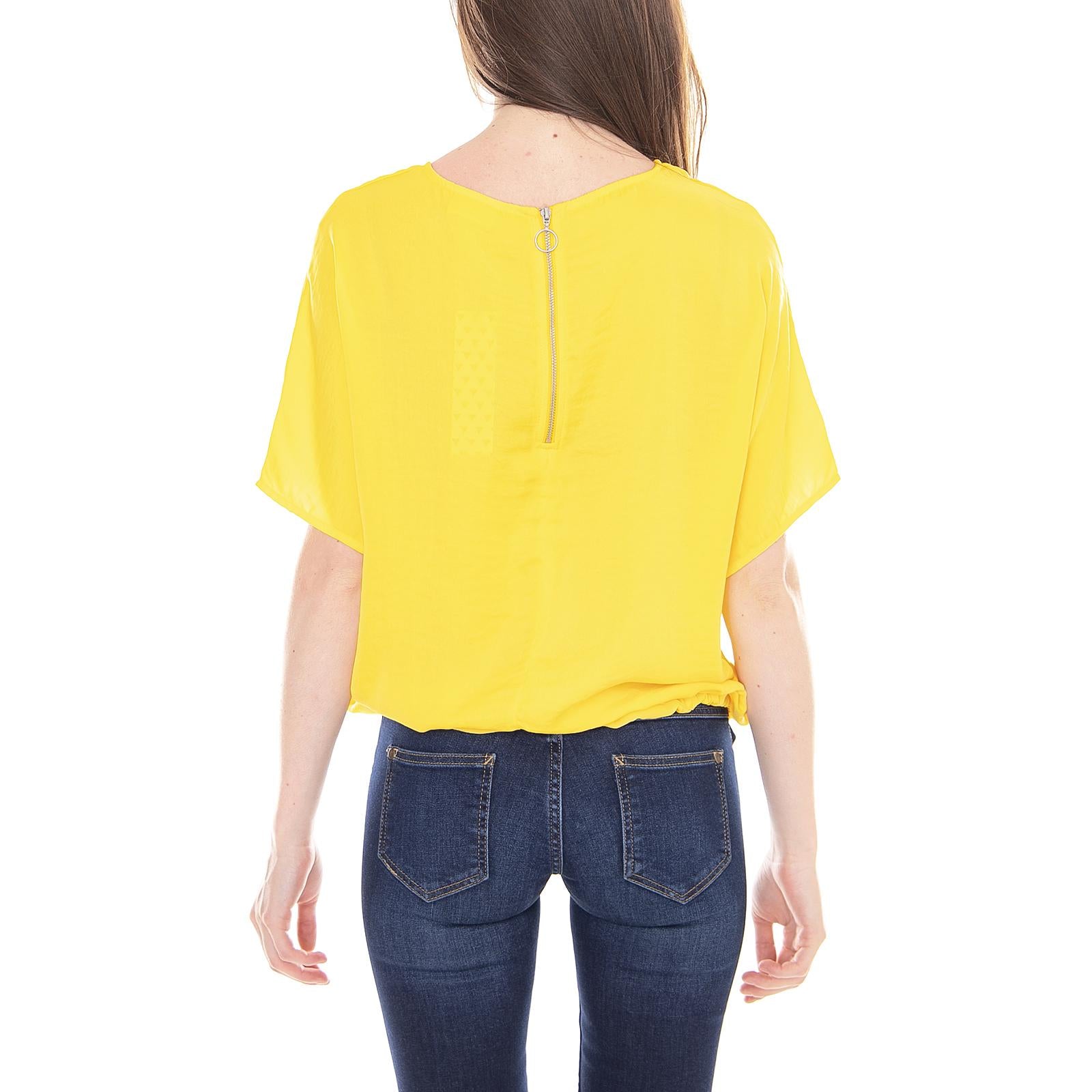 Heidi - Maglietta Girocollo Donna Gialla 27001016-Lemon Chrome  NOISY MAY 