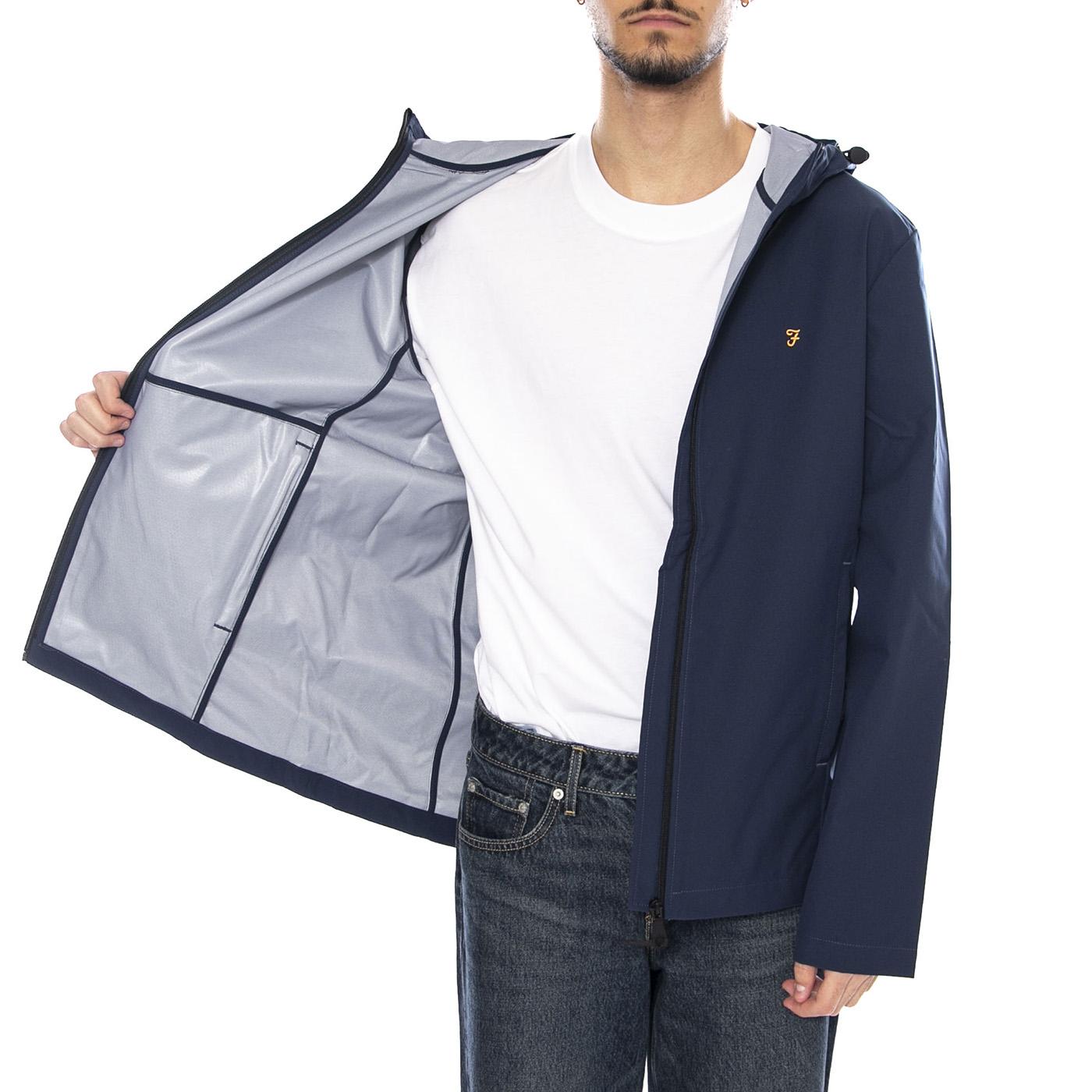 Rhodes Hooded Jacket - Giacca Uomo Yale Blu con Cappuccio F4RFF031 996 FARAH 