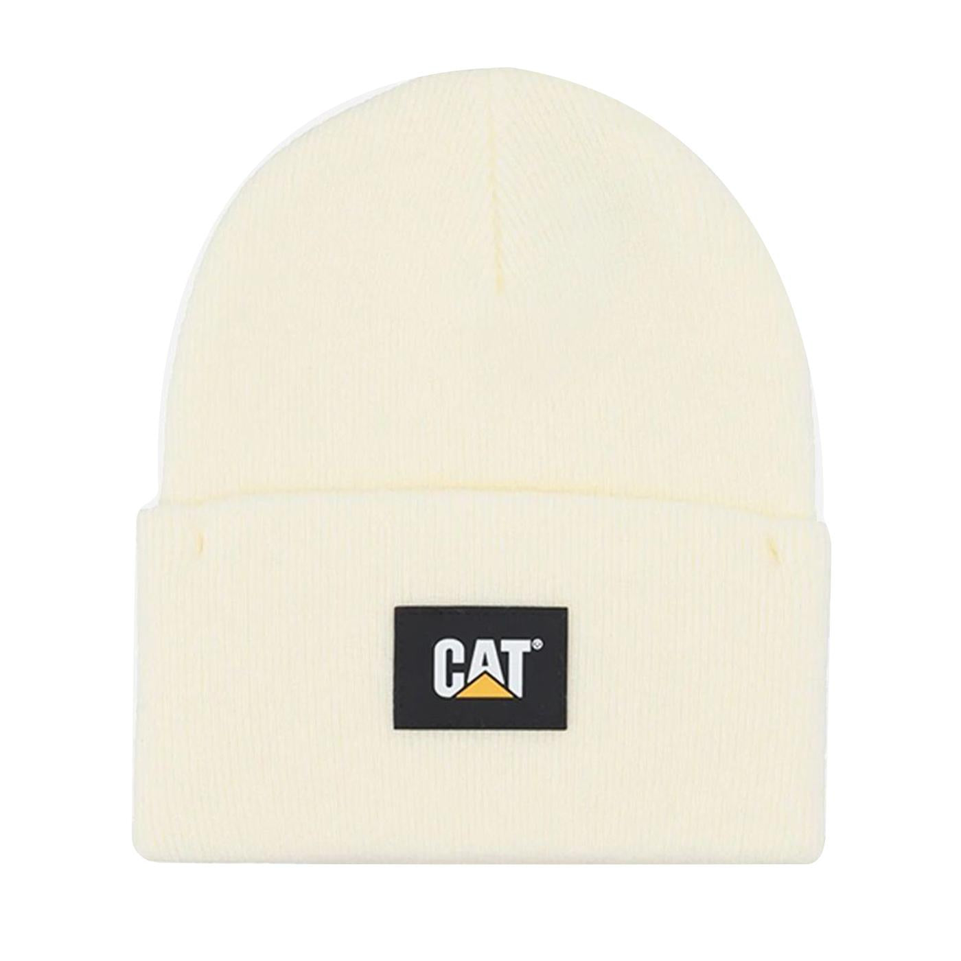 Cat Label Cuff Beanie Cream - Cappellino a Cuffia Bianco 1090026-11-0103  CAT 