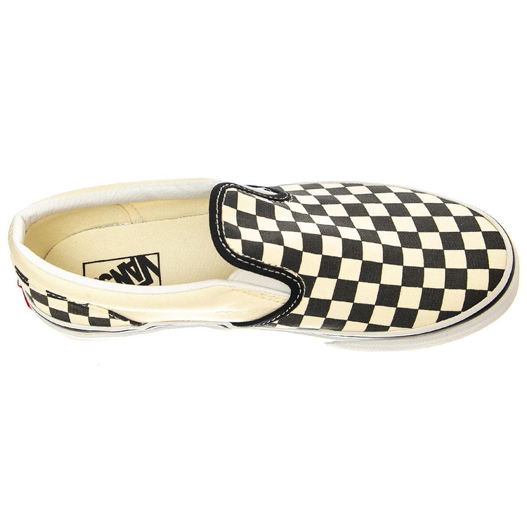 UY Classic Slip-On (Checkerboard) Black / White - Scarpe Slip-On Profilo Basso Bambino Nere / Bianche VN000ZBUEO11  VANS 
