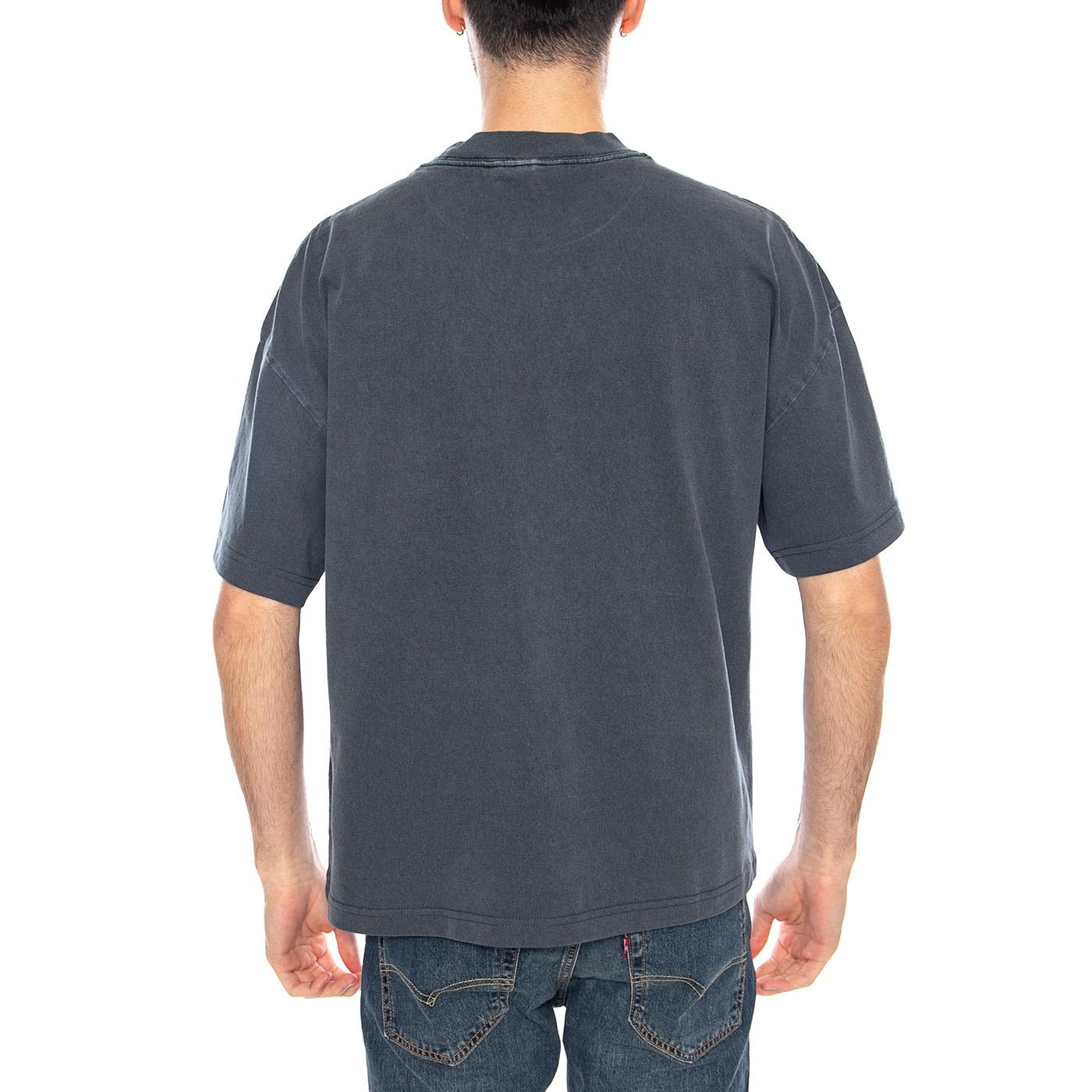 S/S Benton T-Shirt Carbon - Maglietta Girocollo Uomo Nera I035590 3IWGD CARHARTT WIP 