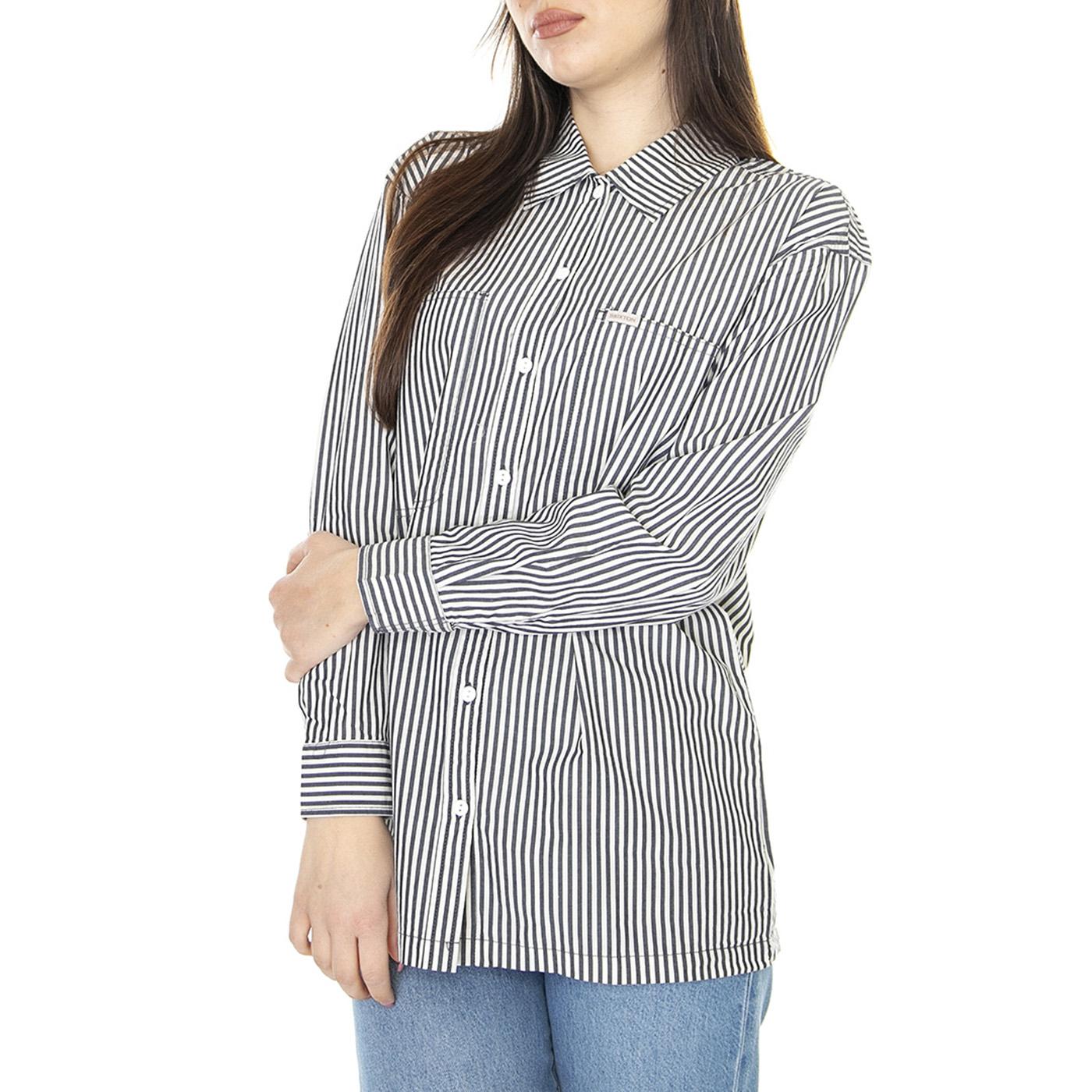 W' Bowery Overshirt Navy - Camicia Donna Multicolore 1294-NAVY  BRIXTON 