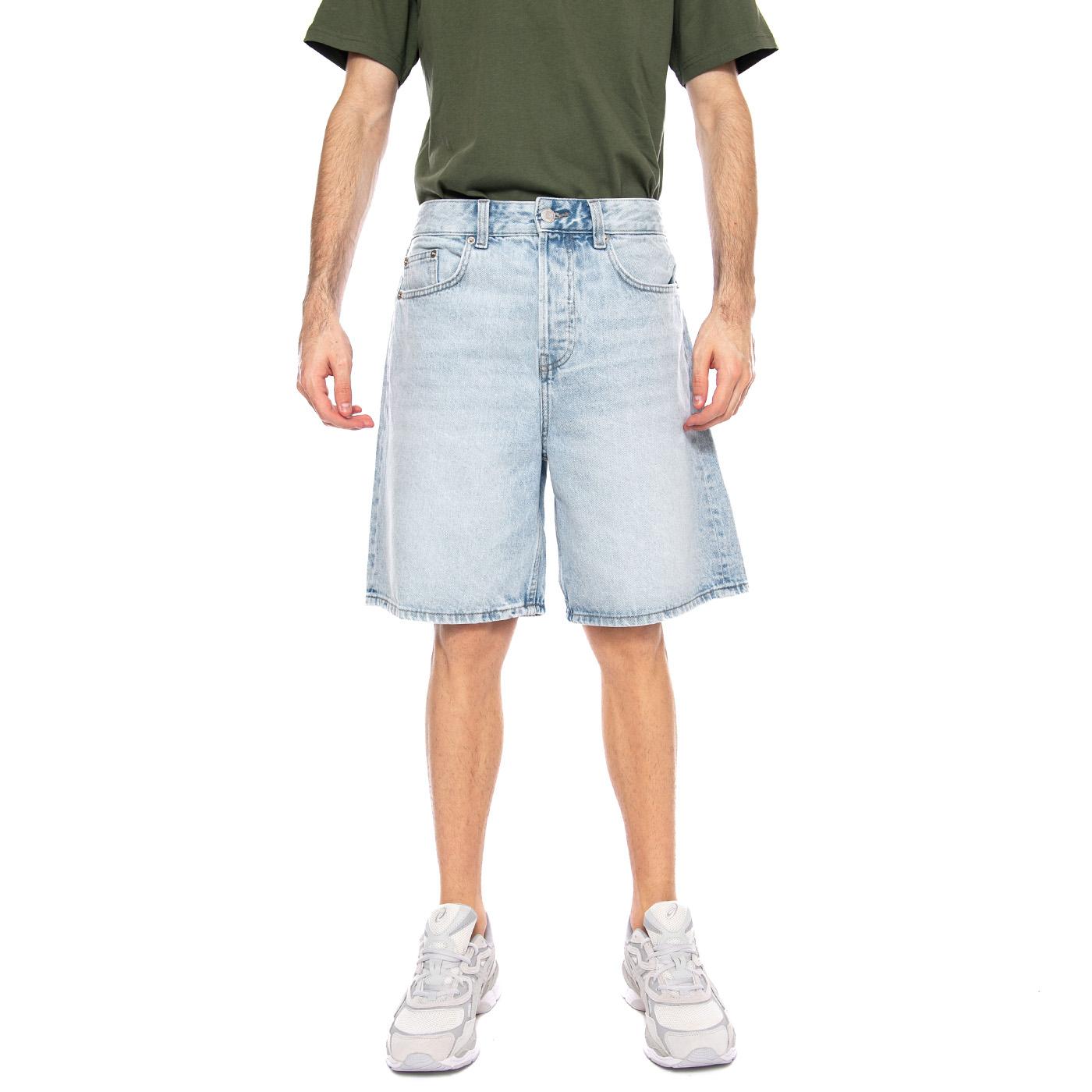 Five Baggy 9893 Pin DNM Shorts VD2 Blue - Bermuda Denim Jeans Uomo Blu 22029893 LIGHT BLUE DENIM ONLY & SONS 